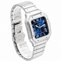 Cartier Santos Large Size WSSA0018 Blue Dial Watch